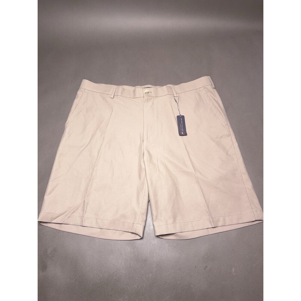 Peter Millar Salem Performance Golf Crown Sport Shorts Men’s 40 Tan Khaki Chino